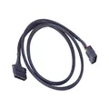 Phobya 4Pin Molex Stromverlängerung 90cm - Schwarz Kabel Lüfterkabel und Adapter
