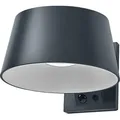 OSRAM Endura Style Solar LED Wandleuchte Brella, 10,1W, 3000K warmweiß, 930 lm, PIR Sensor, IP54, 18 Tage - Dunkelgrau