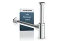 Kirchhoff Siphon Design Flaschensiphon inkl. Reinigungsöffnung, Röhrengeruchsverschluss für Waschbecken/Waschtische
