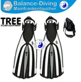 Geräteflosse Tauchflosse Tree weiß/schwarz XL UVP 79,-
