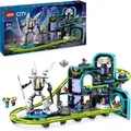 LEGO City Achterbahn mit Roboter-Mech, Spielzeug-Vergnügungspark, Spielset für Jungen und Mädchen ab 8 Jahren, Geschenk für kreative Kinder 60421 - Bronze