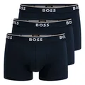 BOSS Herren Trunks Power Boxer Unterhosen Cotton Stretch 3er Pack, Farbe:Blau, Wäschegröße:2XL, Artikel:-480 Navy