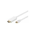 Wentronic Goobay mini DisplayPort zu HDMI Adapterkabel 1.2, Weiß, 2 m - Mini DisplayPort-Stecker > HDMI Standard-Stecker (Typ A) (52861)