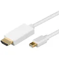 Goobay 2m Mini-DisplayPort/HDMITM-Adapterkabel [MAC oder PC, audiofähig, vergoldete Kontakte, mit Verriegelung]