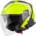 Bogotto H586 BT Illus Bluetooth Jethelm, schwarz matt/gelb, L