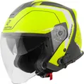 Bogotto Motorradhelm H586 BT Illus Bluetooth Jethelm, integriertes Kommunikationssystem,geeignet für Brillenträger,hera