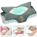 Elviros Memory Foam Nackenstützkissen 64x12,5 10,5x