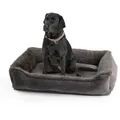 Wallace & Jones Tierbett Hundebett Mayfair, Hundekorb, mittelgroße Hunde, ca. 91 x 61 x 23 cm silberfarben 91 cm x 61 cm