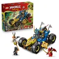 LEGO NINJAGO 2in1 Jays Transformationsflitzer - Ninja Truck mit 5 Minifiguren, inkl. Kai und NYA, sowie Shuriken und Schwertern - Kreatives Geschenk für Jungen ab 8 Jahren und Fans - 71856