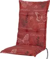 Auflage Hochlehner Bali 2386 rot Schmetterlinge 120x49x8 cm KETTtex