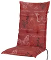 Auflage Hochlehner Bali 2386 rot Schmetterlinge 120x50x8 cm KETTtex