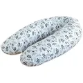Loolay Seitenschläferkissen M/L oder L/XL BLUMEN Schwangerschaftskissen Kissen für Schlafen, MUSTER: BLUMENWIESE Braun, Blau, Rosa, Gelb WEICH Füllung + 100% BIO-Baumwolle Kissenbezug, 170 o. 190 cm Stillkissen + Bezug Reißverschluss! Dekokissen Geschenk, LOOLAY® - 100% Europäische Stoffe und Kleinserien-Nähen! braun L/XL