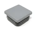 Design61 10x Vierkant Rohrstopfen Lamellenstopfen 40x40 mm mit Lamellen für Innenmaß 34-38 mm verkehrsgrau