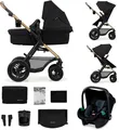 Kinderkraft MOOV 2 AIR 3in1 Kinderwagen mit Babyschale Multifunktion Schwarz