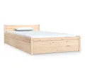 vidaXL Bettgestell, Bett mit Schubladen 90x190 cm
