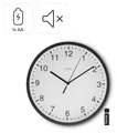 Hama Wanduhr Elba, Ø 25 cm, ohne Ticken, Schwarz
