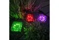 Online-Fuchs LED Solarleuchte 3 Steine aus Glas mit LED-Beleuchtung - Gartendeko, Balkon, Terrasse, 8 LED´s, Warmweiß, Farbwechsel oder Farbstop, Solarlampen für den Außenbereich