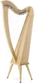 Classic Cantabile H-22LG Keltische Harfe 22 Saiten - Celtic Harp mit 22 Saiten und Füßen - In Es-Dur - Mit Premium-Halbtonmechanik - Eschenholz - Inkl. Tasche und 2 Stimmschlüssel - Höhe: 106,5 cm