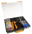 Weidmüller Crimp-Set 6 (zum Schneiden / Abisolieren / Crimpen, für Aderendhülsen bis 6 mm², inkl. Crimpwerkzeug + Abisolierwerkzeug, 3000 Aderendhülsen) 480958