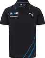 BMW Motorsport Polo „Teamline“, Offizieller Fanartikel, Schwarzes Polo mit Puma-, BMW- und Motorsport-Logo, 60% Baumwolle, 40% Polyester, Mit Knopfleiste
