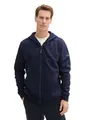 Tom Tailor Herren Hoodie Sweatjacke mit Kängurutasche, 10668 - Sky Captain Blue, M