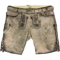 Maddox Trachtenlederhose MADDOX Kurze Trachten Lederhose 'Horb' mit Gürtel braun 64