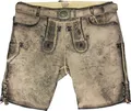 MADDOX Kurze Trachten Lederhose "Horb" mit Gürtel | Natur Vegetabil Größe: 64