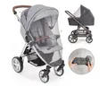 Zamboo Insektenschutzplissee Grau, Universal Insektenschutz / Mückennetz für Kinderwagen & Buggy