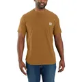 Carhartt Force Herren-T-Shirt, lockere Passform, mittelschwer, kurzärmelig, mit Tasche, Braun (Carhartt Brown), Mittel