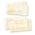 tatmotive Danksagung Hochzeit PERLMUTT (40 Sets) sehr elegante Danksagungskarten für Hochzeit, inkl. Dreieckstaschen für Ihr Hochzeitsbild