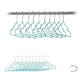 Relaxdays 40 x Kinderkleiderbügel türkis Silber,Türkis
