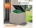 Casaria Auflagenbox, 318 L mit Deckel 75x75x70cm Wasserdicht Gasdruckfeder Garten