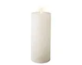 Lumineo LED Kerze White weiß aus Wachs Ø 7 cm Höhe 19 cm warmweiß Indoor