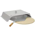 BBQ-Toro Edelstahl Pizzaaufsatz für Gas- und andere Grills | Pizzahaube mit Thermometer, Pizzastein und Schaufel | 56 x 39 cm | Pizzacover, Outdoor Haube für Pizzen | Grillzubehör, Grillparty