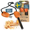Feuerstahl Outdoor Army, 10 mm, 12000 Zündungen, 2in1 mit Notfallpfeife, Feue...