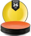 MiaMio Teller Le Papillon Teller Set 6 Personen Modern (Bunt, 26 cm), (6 St)