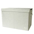 3 Sprouts Spielzeugkiste mit Deckel – Aufbewahrungsbox für Kinderzimmer, Spielzeugtruhe und Spielzeugbox für Kinder - Gingham Beigefarbenes