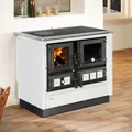 Justus Rustico-90 2.0 Küchenofen Stahl Weiß Backfach rechts 7 kW Küchenherd