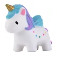 ANBOOR Squishies Einhorn Pferd Pegasus mit Flügel Langsam Steigend Squeeze Spielzeug Antistress Squishies Süße Tiere Slow Rising Spielzeug für Kinder Erwachsene (Stern, 13,5*5*11,5cm, 1 Stück)