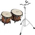 Hochwertige Bongos Tobacco Naturfell und professionelles Stimmsystem + Ständer!