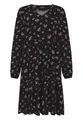 zero Damen Blusenkleid mit Blumen 34, Black/Pink