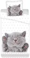 Kätzchen Katze - Wende-Bettwäsche-Set mit Kitten, 135x200 & 80x80