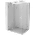 Mexen Lunar T Duschkabine schwenkbar links 140 x 100 cm, transparent, Chrom - 834T-140-100-01-00-L - Silber
