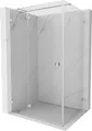 Mexen Lunar T Duschkabine 140x100cm, links, Chrom, transparent Glas