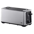 Braun Domestic Home HT 5220 BK Toaster Edelstahl-Schwarz - Silber