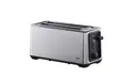 Braun Langschlitz-Toaster – 2 extralange Schlitze, 8 Bräunungsstufen, Auto-Zentrierung, Reheat+ & Defrost+, integrierter Brötchenaufsatz, EasyGrab, Schwarz (HT5220BK)
