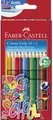 FABER-CASTELL Dreikant-Buntstifte Colour GRIP, Promoetui dreieckig, farbig lackiert, Soft-Grip-Zone, Länge: 175 mm, - 1 Stück (201585)
