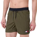 Tommy Hilfiger Herren Badehose Medium Drawstring mit Tunnelzug, Grün (Army Green), S