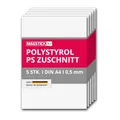 5er Set Polystyrol Platten weiß I DIN A4 Kunststoff-Hartplatten PS Zuschnitte I 29,7 x 21 cm I 0,5 mm Stärke I für Modellbau Architektur DIY I mag259