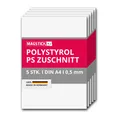 5er Set Polystyrol Platten weiß DIN A4 Kunststoff-Zuschnitte Modellbau I mag_259